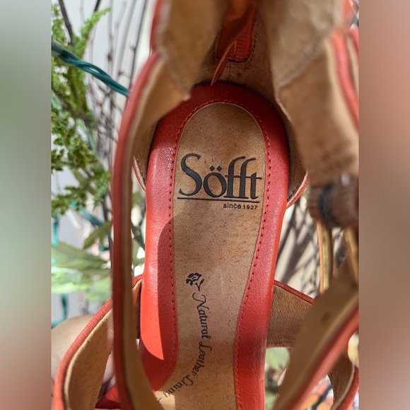 SOFFT Italian Leather Mauldin Mango Strappy Wedge • EUC • size 7 - Picture 4 of 12
